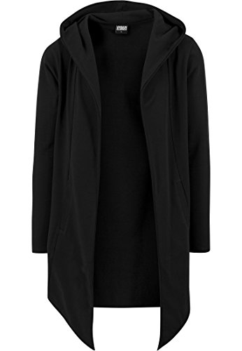 Urban Classics Long Hooded Open Edge Cardigan Sweater, Black, XL para Hombre