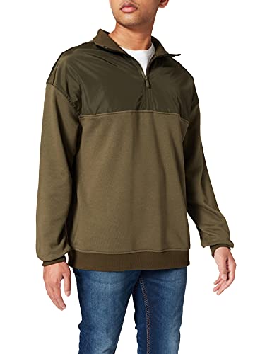 Urban Classics Military Troyer suéter, Verde (Olive 00176), Small para Hombre