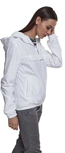 Urban Classics Pull Over Windbreaker Chaqueta para Mujer, Blanco, S