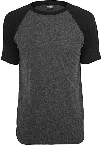 Urban Classics Raglan Contrast tee Camiseta, Mehrfarbig (cha/blk 314), S para Hombre