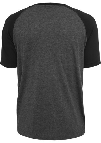 Urban Classics Raglan Contrast tee Camiseta, Mehrfarbig (cha/blk 314), S para Hombre