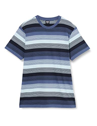 Urban Classics Yarn Dyed Sunrise Stripe tee Camiseta, Color Azul Vintage, L para Hombre