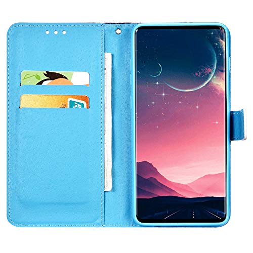 Urhause Funda Compatible con Samsung Galaxy S10 Carcasa Cuero Protectora PU Billetera Funda Pintado Dibujos Tipo Libro Piel Flip Folio Cover Cartera Plegable Soporte Cierre Magnético Case,Sirena