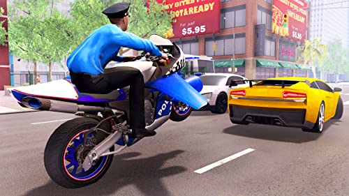 US Police Flying Bike Rider 3D Game: Motorcycle Flying Simulator