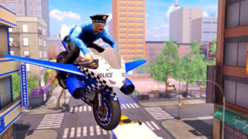 US Police Flying Bike Rider 3D Game: Motorcycle Flying Simulator