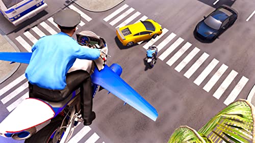 US Police Flying Bike Rider 3D Game: Motorcycle Flying Simulator