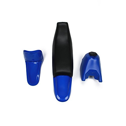 USTPO Kit de tanque de gas carenado plástico guardabarros trasero para Yamaha PW50 PW 50 todos los años azul