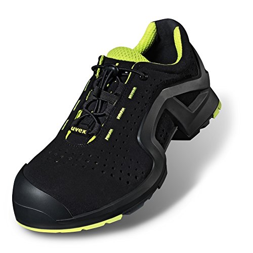 Uvex 1 X-tended Support Zapato Profesional de Seguridad S1 P SRC | Zapatilla Deportiva de Trabajo | Punta Antiaplastamiento de Composite | Negro