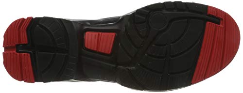 Uvex 1 X-tended Zapatos Profesional de Seguridad S3 SRC - Zapatilla Deportiva de Trabajo - Punta Antiaplastamiento de Composite - Negro - Rojo