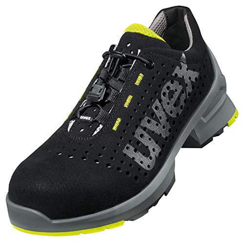 Uvex 1 - Zapatos de Seguridad S1 SRC ESD - Negro/Lima - Talla 42