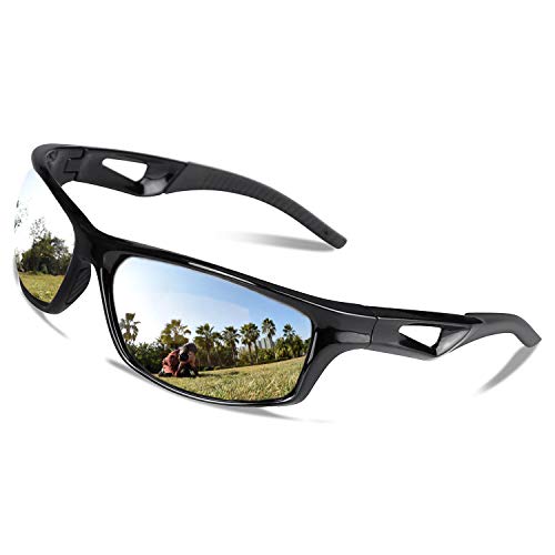 V VILISUN Gafas de Sol Polarizadas Deportivas, Gafas Ciclismo Unisex UV 400 Protección Y Marco TR-90, para Actividades Al Aire Libre como Ciclismo, Correr, Escalada, Conducir, Pesca, Golf