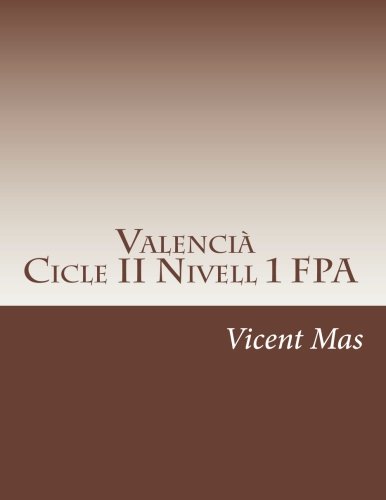 Valencià Cicle II Nivell 1: GES Formació de Persones Adultes