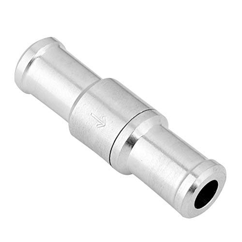 Válvula de retención Aramox, válvula de retención recta en línea de aluminio con paso de 1,5 psi a 65 psi, válvula de retención unidireccional de aire líquido, gas diésel, combustible (12 mm)