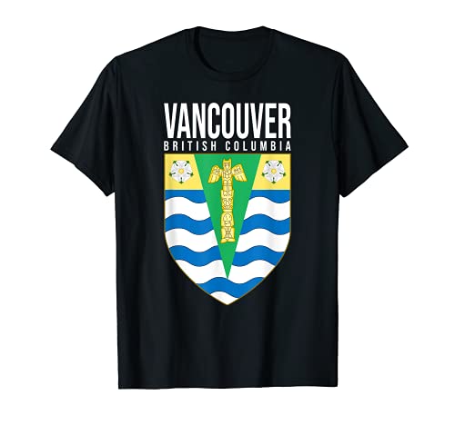 VANCOUVER BRITISH COLUMBIA CANADÁ ABRIGO DE ARMAS BANDERA BC Camiseta