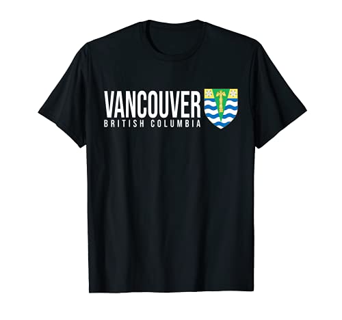 VANCOUVER BRITISH COLUMBIA CANADÁ ABRIGO DE ARMAS BANDERA BC Camiseta