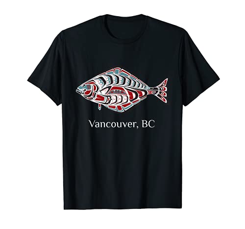 Vancouver Columbia Británica Halibut Fish Native Indian Art Camiseta
