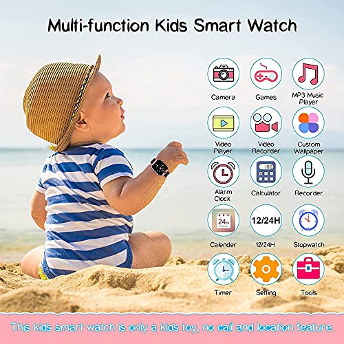 Vannico Smartwatch para Niños Game Watch - Video 16 Juegos de Música Reloj Inteligente con Cámara 10 MP Pantalla Táctil para Niños Niñas Regalo