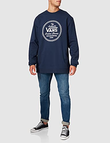 Vans Athletic Crew Sudadera, Azul a Cuadros, M para Hombre