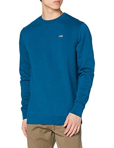 Vans Basic Crew-Forro Polar Sudadera, Azul Marroquí, S para Hombre