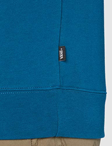 Vans Basic Crew-Forro Polar Sudadera, Azul Marroquí, S para Hombre