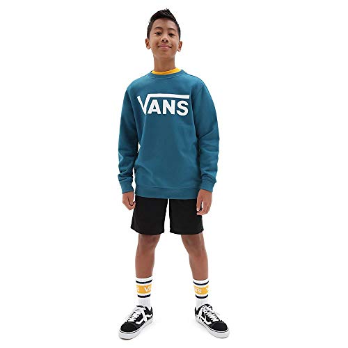 Vans Classic Crew Boys Sudadera, Marroquí Azul-Blanco, XL para Niños