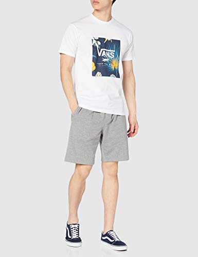 Vans Logo Fleece Short Pantalones Cortos, Cemento Heather, 50 para Hombre