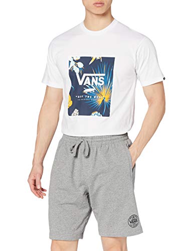 Vans Logo Fleece Short Pantalones Cortos, Cemento Heather, 50 para Hombre