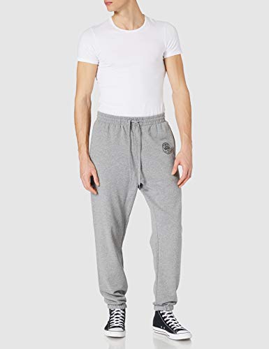 Vans Logo UP Fleece Pant Pantalones Deportivos, Cemento Heather, 27-32 para Hombre