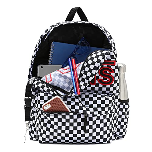 Vans Realm Flying V Backpack, Mochila para Mujer, Black-Checker, Talla única