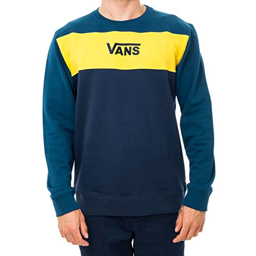 Vans Retro Active Crew Sudadera, Gibraltar Sea-Dress Blues, L para Hombre