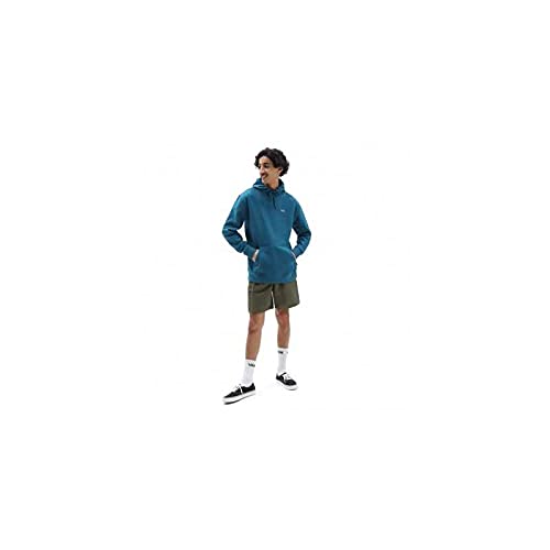 Vans Sudadera básica de Forro Polar Capucha, Azul Marroquí, XS para Hombre