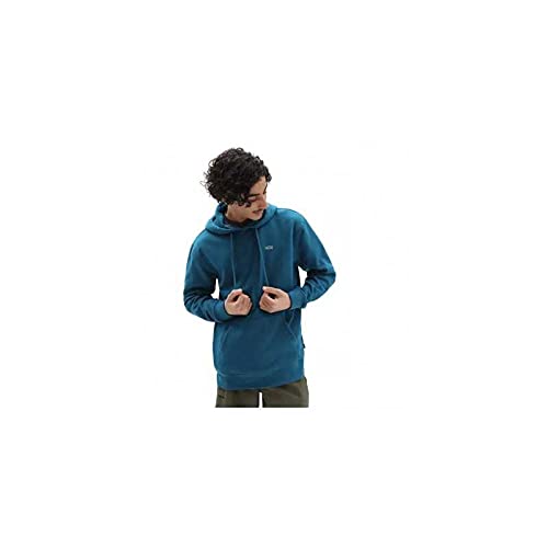 Vans Sudadera básica de Forro Polar Capucha, Azul Marroquí, XS para Hombre