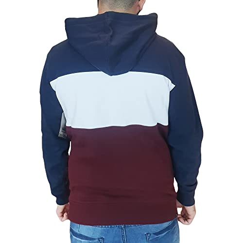 Vans Sudadera para hombre con capucha Density Block Zip-B azul cód. VN0A4RK9LKZ, turquesa, M