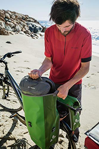 VAUDE Aqua Back – Juego de 2 bolsas para bici adaptables a la carga e impermeables, Verde (Verde), Talla única