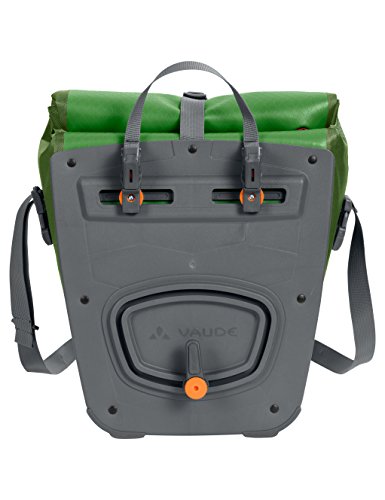 VAUDE Aqua Front –Alforjas delanteras para bicicleta, Juego de 2 bolsas adaptables a la carga e impermeables , Verde (Verde), 28 L (2 X 14 L)