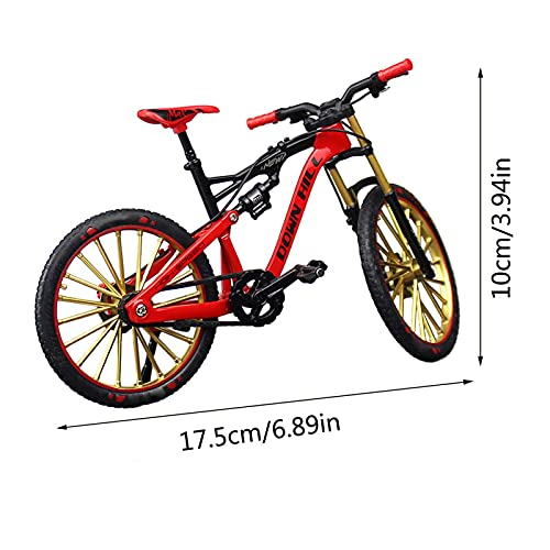 Vecksoy Dedo bicicleta escala 1:10 Mini bicicleta juguete aleación dedos bicicleta de montaña modelo Ornamento BMX bicicleta modelo Bike Gadgets