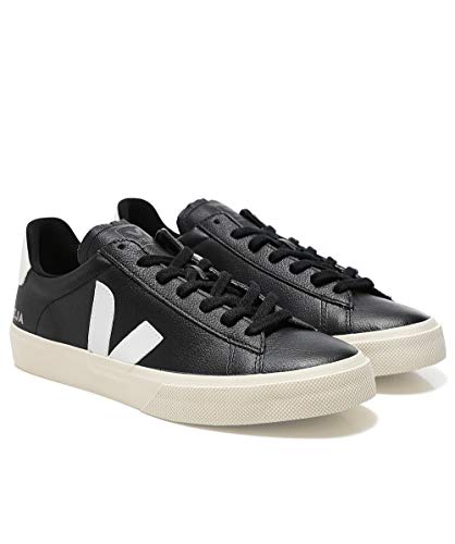 Veja Zapatillas Campo Cuero Blanco, Black, 42 1/3 EU