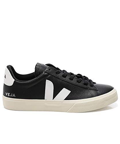 Veja Zapatillas Campo Cuero Blanco, Black, 42 1/3 EU
