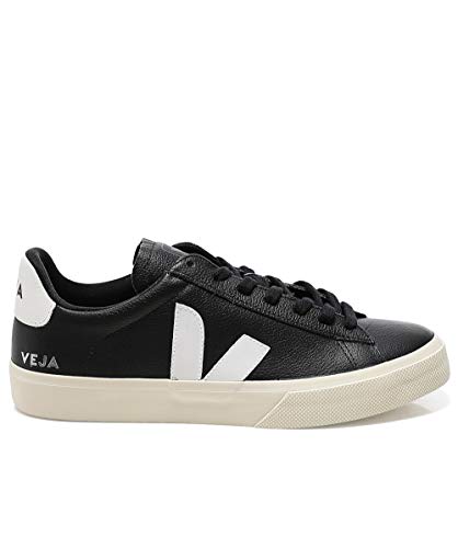 Veja Zapatillas Campo Cuero Blanco, Black, 42 1/3 EU