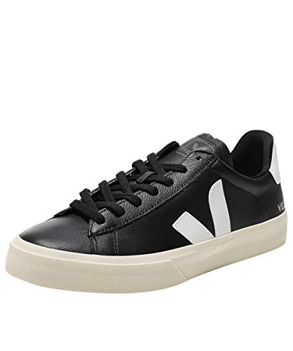 Veja Zapatillas Campo Cuero Blanco, Black, 42 1/3 EU