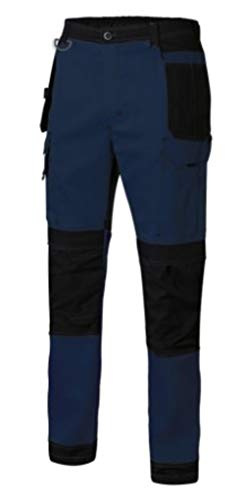 VELILLA 103019S; pantalón Canvas Stretch con Bolsillos flotantes; Color Azul Navy y Negro; Talla S