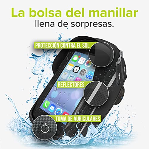 Velmia Bolsa para Manillar de Bicicleta - Soporte de móvil para Bicicleta, Ideal para navegación - Bolso para Manillar de Bicicleta, Funda de móvil para Bicicleta, Accesorios para Bicicleta