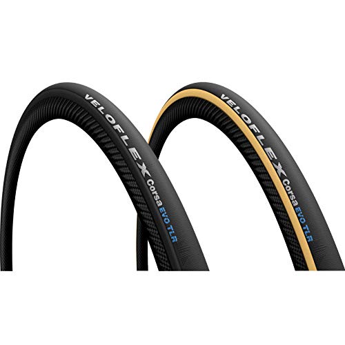 VELOFLEX Cubierta Corsa EVO 700x25 TUBELESS, Adultos Unisex, Negro (Negro), Talla Única