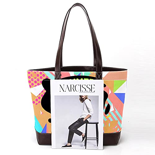 Venta de verano estilo memphis web banne Correa liviana para madres, mujeres, niñas, señoras, estudiante, monedero, compras, bolso de mano, bolsos de hombro, bolsos