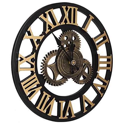 【Venta del día de la Madre】 AMONIDA Reloj de Pared Delicado y práctico, Reloj Vintage, Retro para Sala de Estudio en casa, Oficina, Sala de Estar