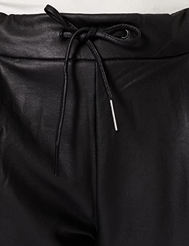 Vero Moda Vmeva Mr Loose String Coated Pnt Ga Noos Pantalones, Negro (Black), XL para Mujer