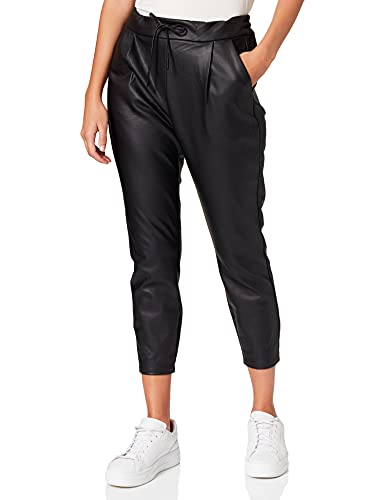 Vero Moda Vmeva Mr Loose String Coated Pnt Ga Noos Pantalones, Negro (Black), XL para Mujer