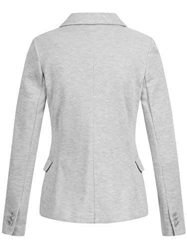 Vero Moda Vmjulia LS Blazer Dnm Noos Chaqueta, Gris (Light Grey Melange), 40 EU para Mujer