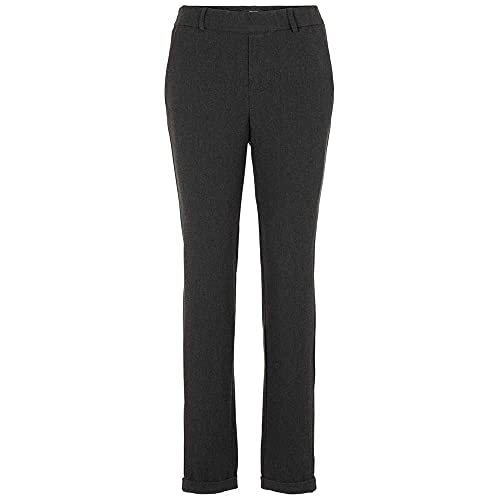 Vero Moda Vmmaya Mr Loose Solid Pant Noos Pantalones, Gris (Dark Grey Melange), 36W/ 30L para Mujer