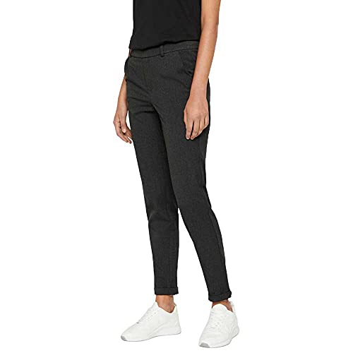 Vero Moda Vmmaya Mr Loose Solid Pant Noos Pantalones, Gris (Dark Grey Melange), 36W/ 30L para Mujer